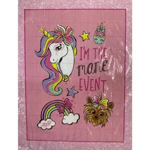 JoJo Siwa Plush Unicorn Weighted Blanket 36x48. I’m The Mane Event. 4.5lbs